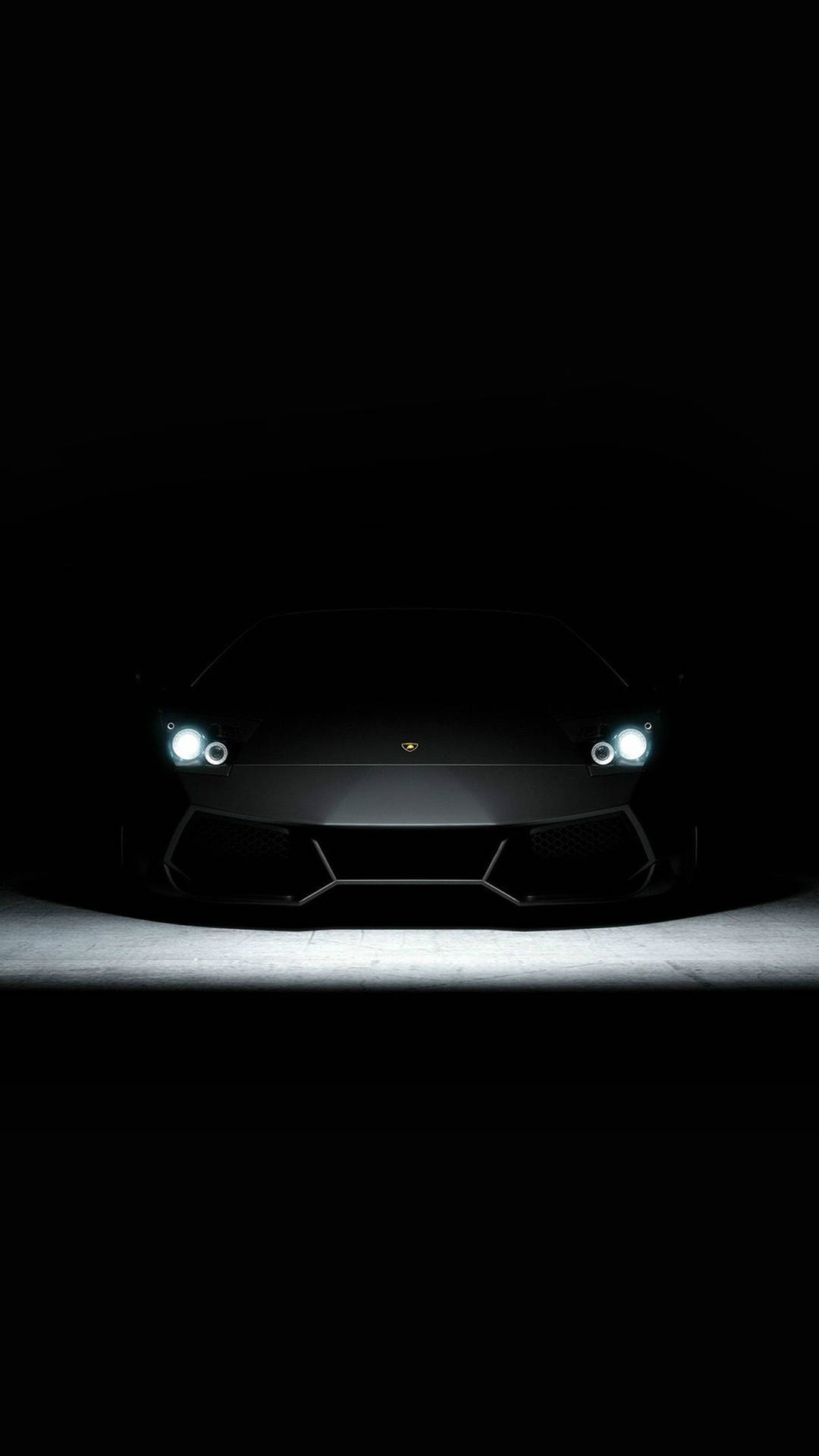 Lamborghini Iphone Black Aesthetic White Headlights Wallpaper