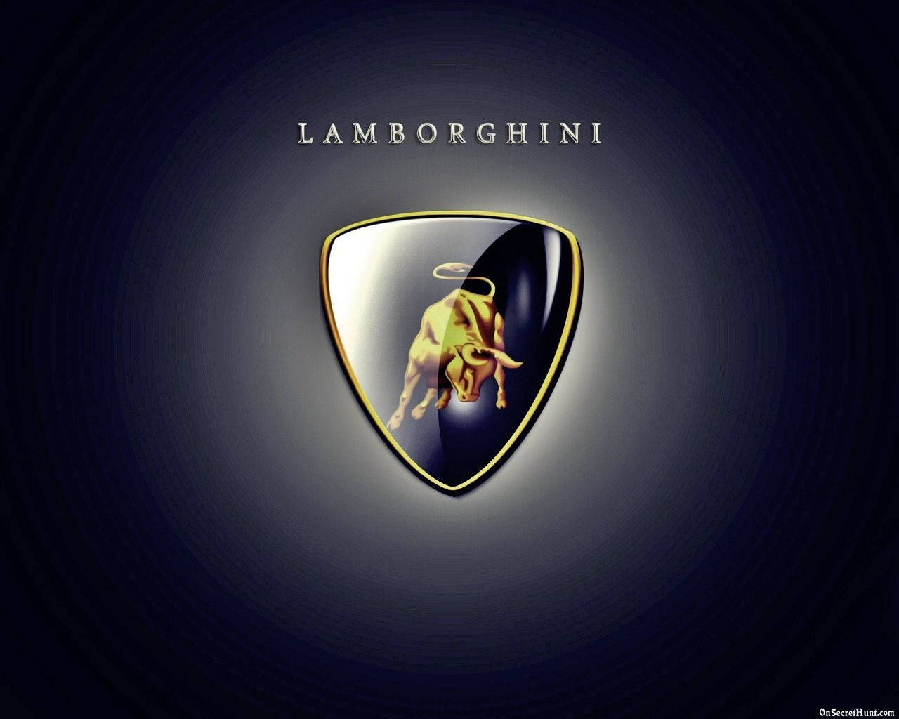 Lamborghini Logo in Dark Blue Wallpaper