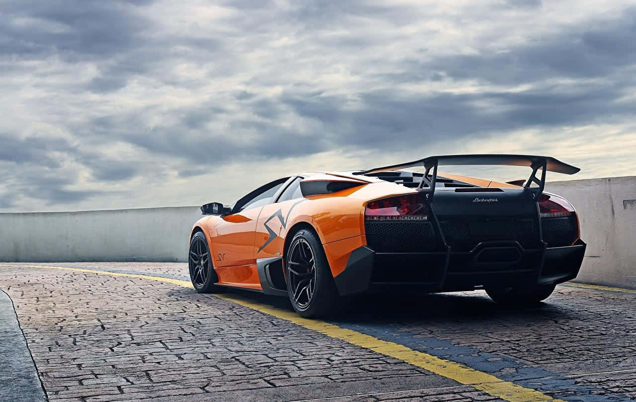 A Stunning Lamborghini Murciélago in Motion Wallpaper
