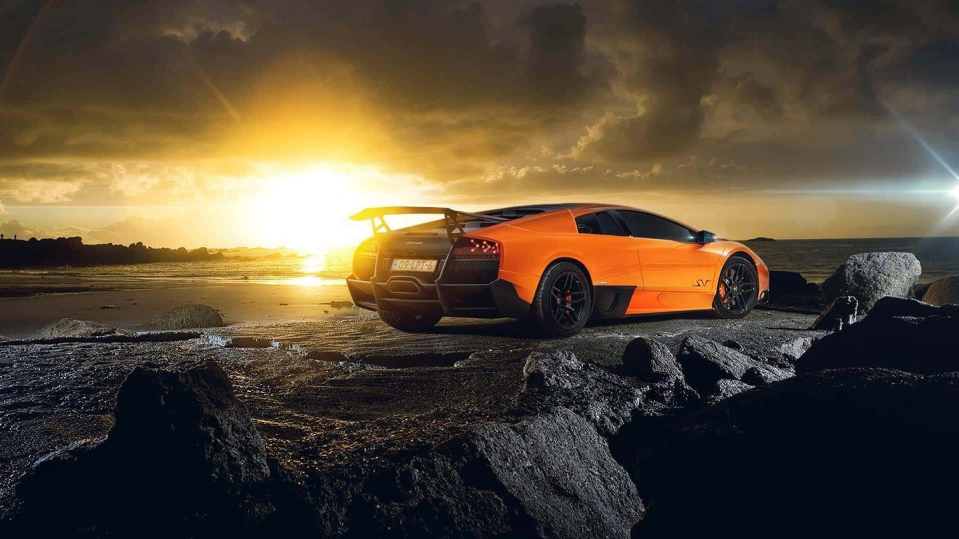 Stunning Lamborghini Murciélago in Action Wallpaper