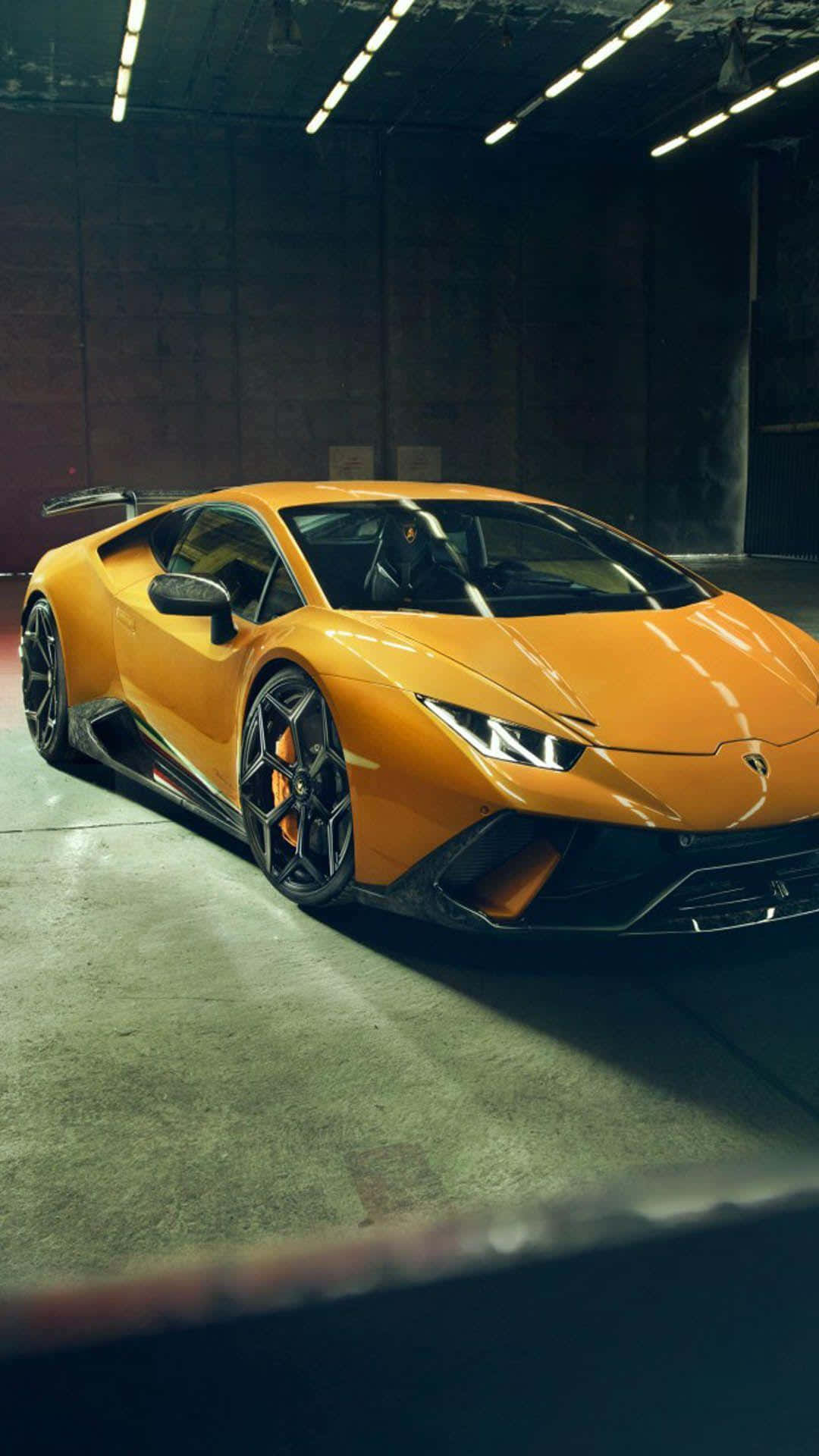 Dasstilvolle Und Leistungsstarke Lamborghini-telefon Wallpaper