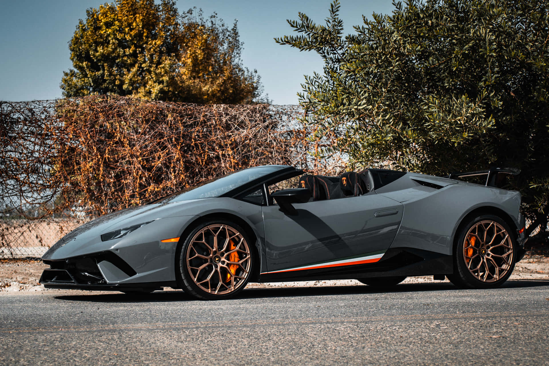 the 2019 lamborghini huracan parked on the side of the road