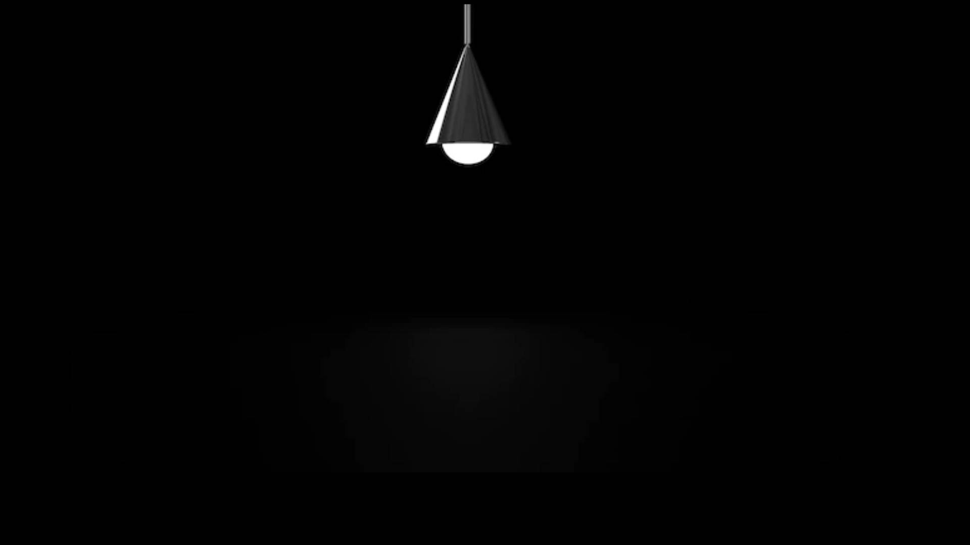 Lamp On A Blank Black Wallpaper