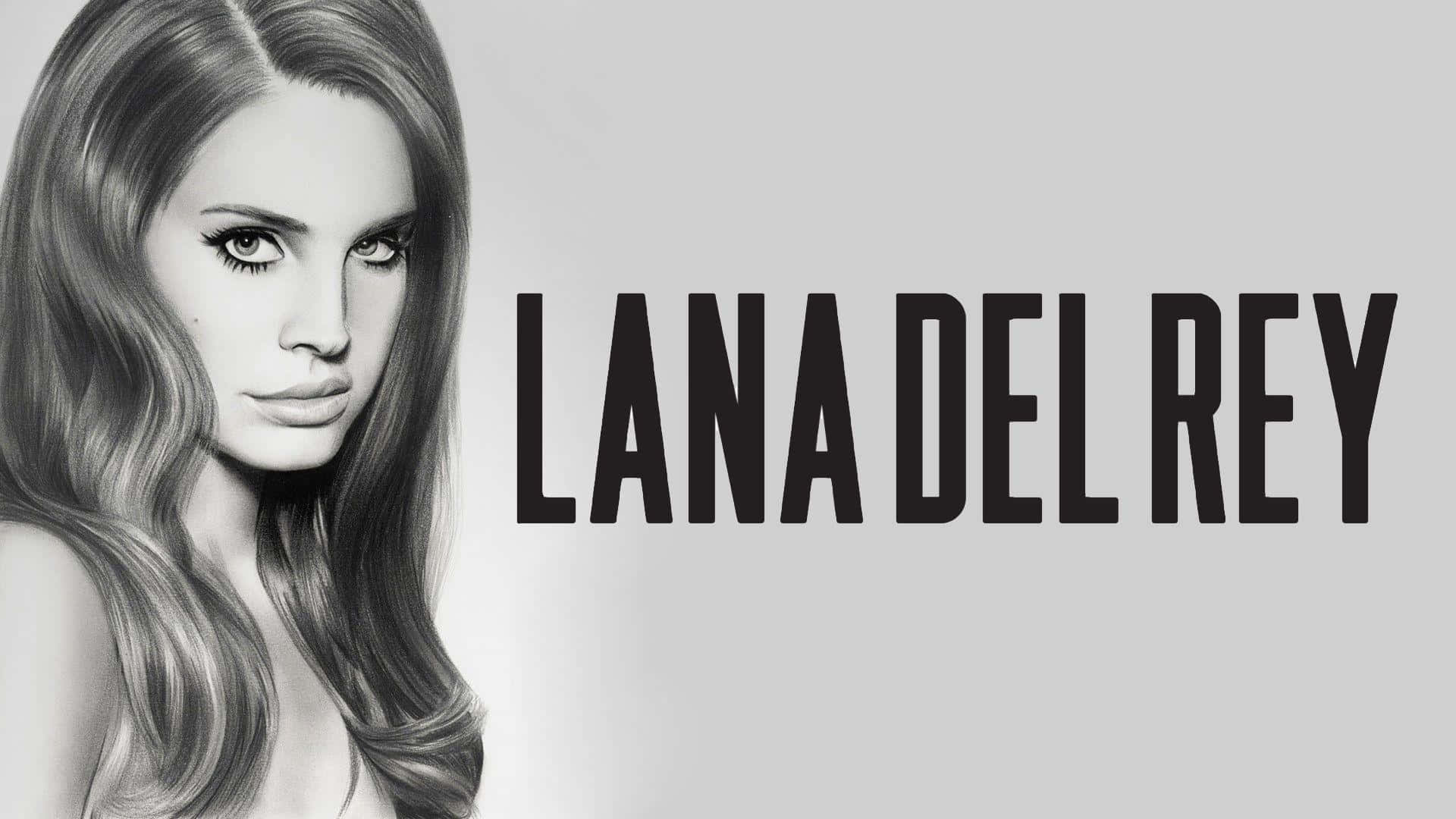 Lana Del Rey Blackand White Portrait Wallpaper