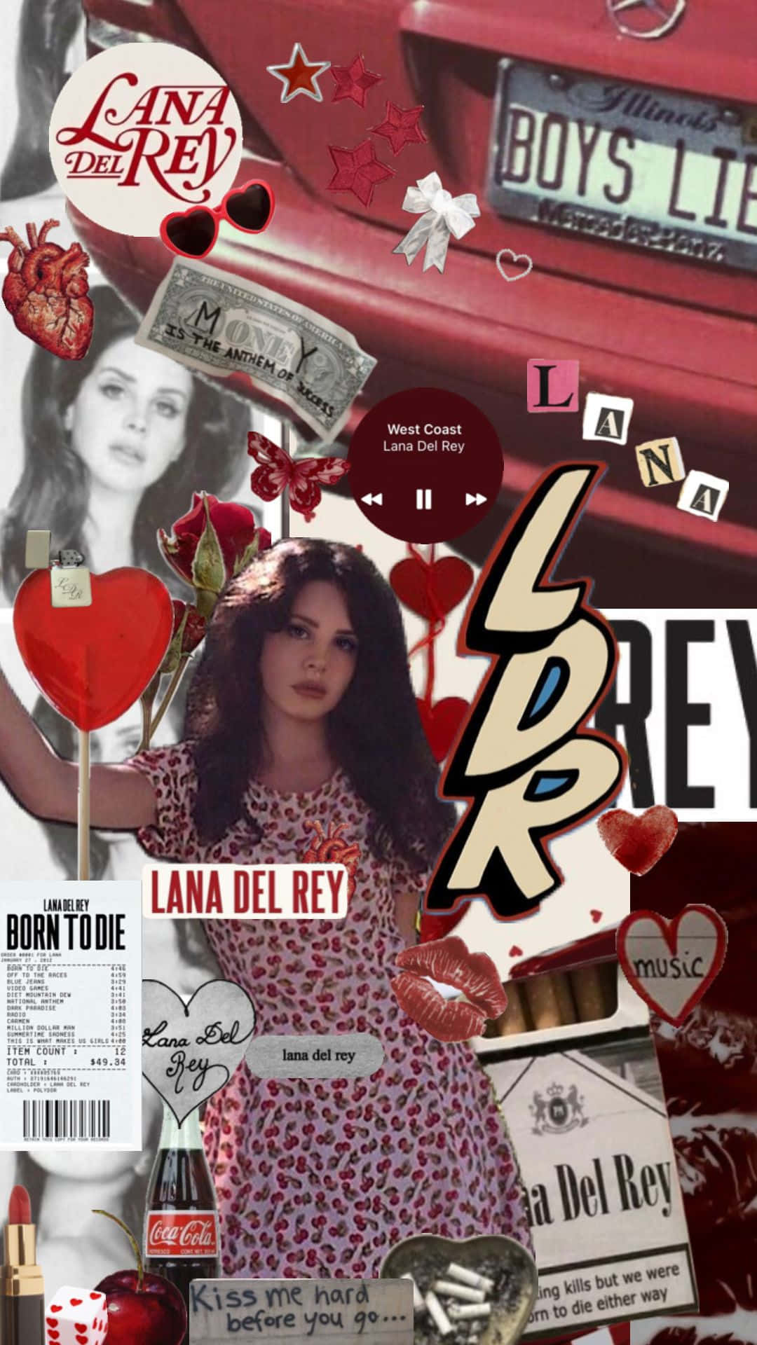 Lana Del Rey Collage Aesthetic Wallpaper