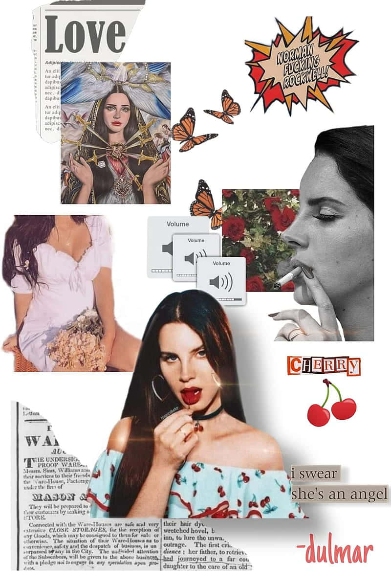 Lana Del Rey Collage Aesthetic Wallpaper