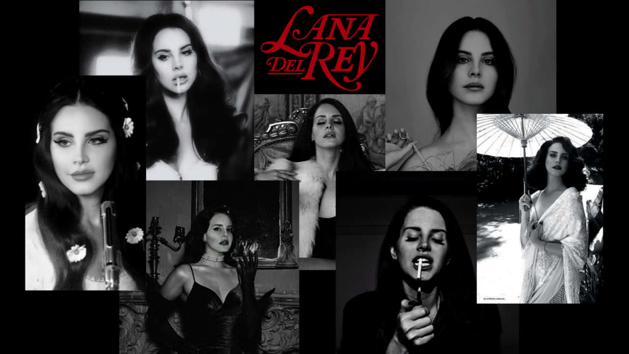 Lana Del Rey Vintage Glamour Collage Wallpaper