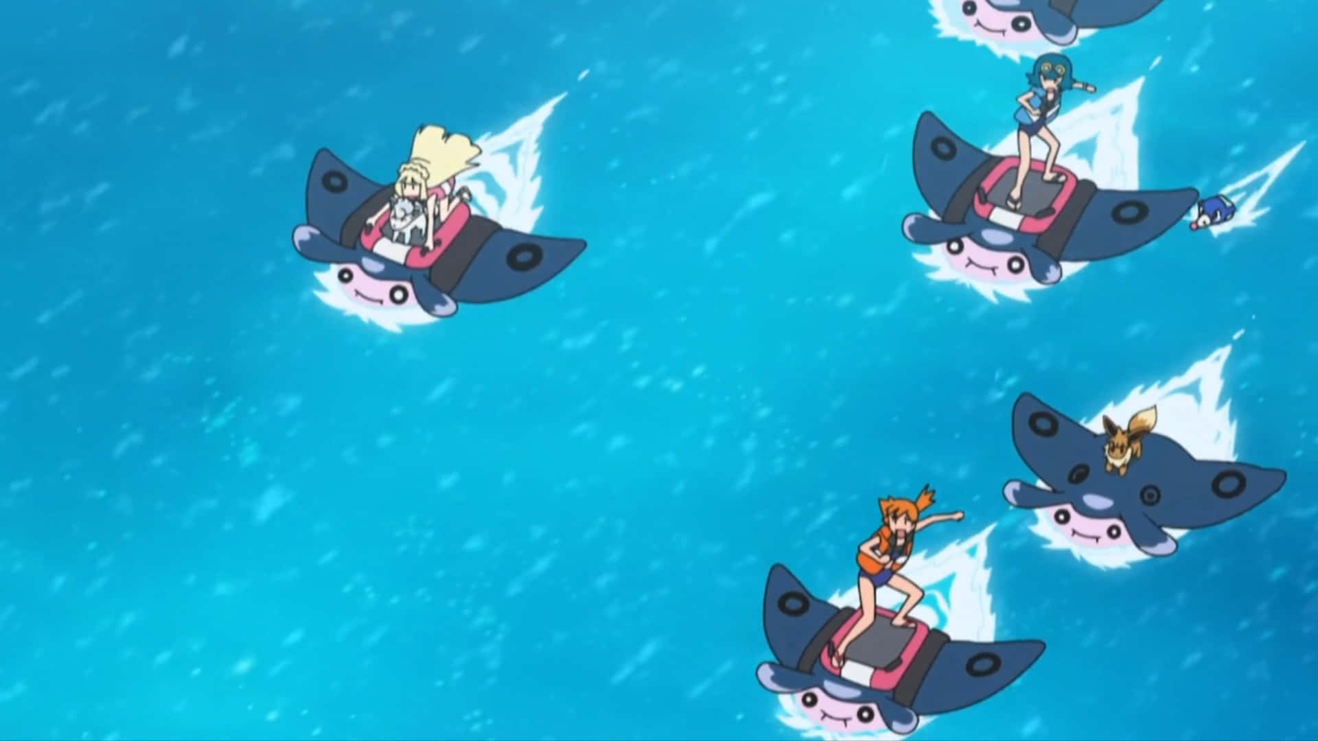 Lana Surfing With Mantine Wallpaper