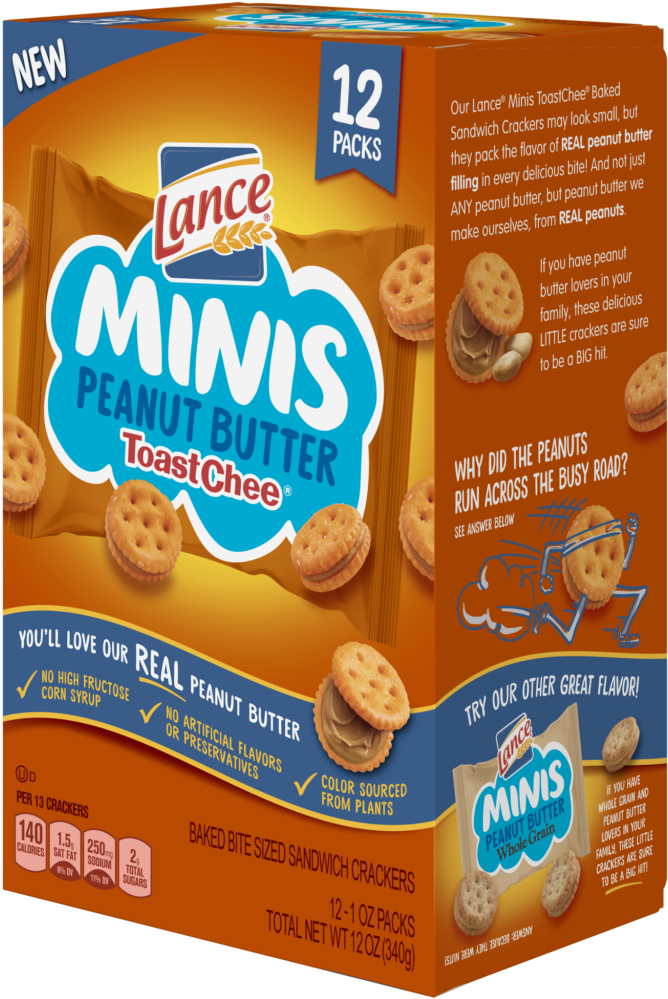 Lance Minis Peanut Butter Crackers Packaging PNG