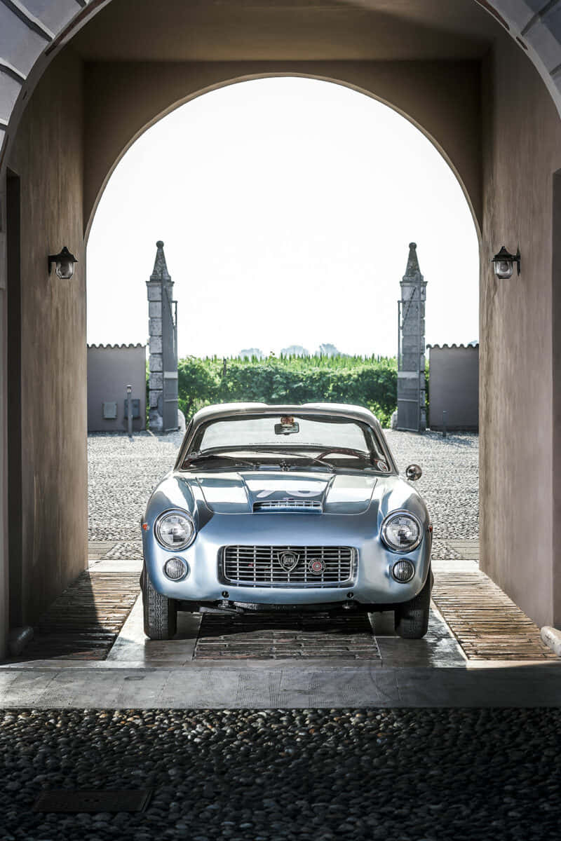 Lancia Flaminia Klassieke Auto Boog Achtergrond