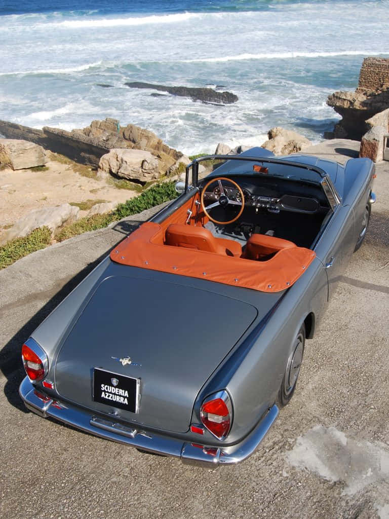 Lancia Flaminia Convertible Kustzicht Achtergrond