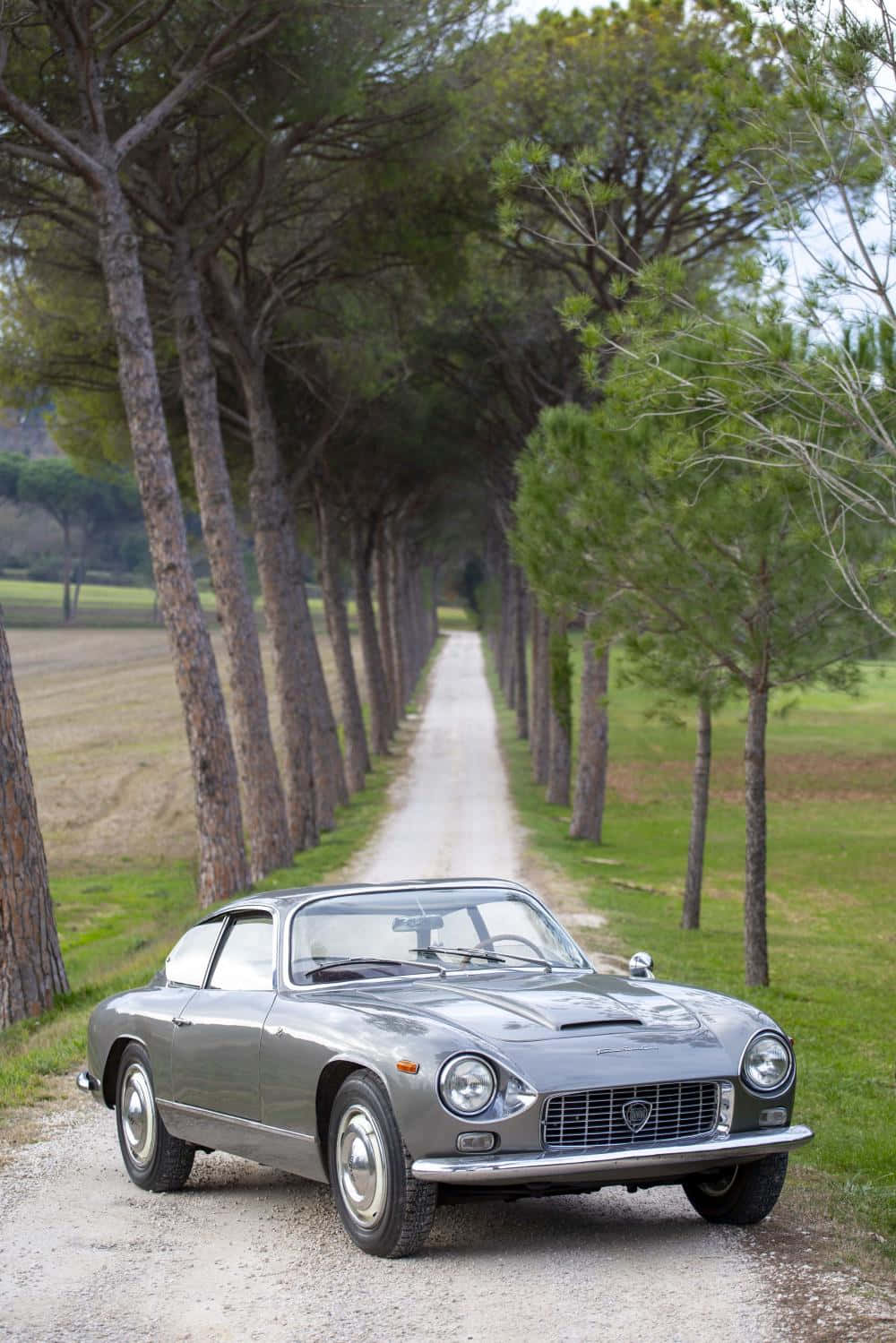 Lancia Flaminia Coupe Maantietä Taustakuva