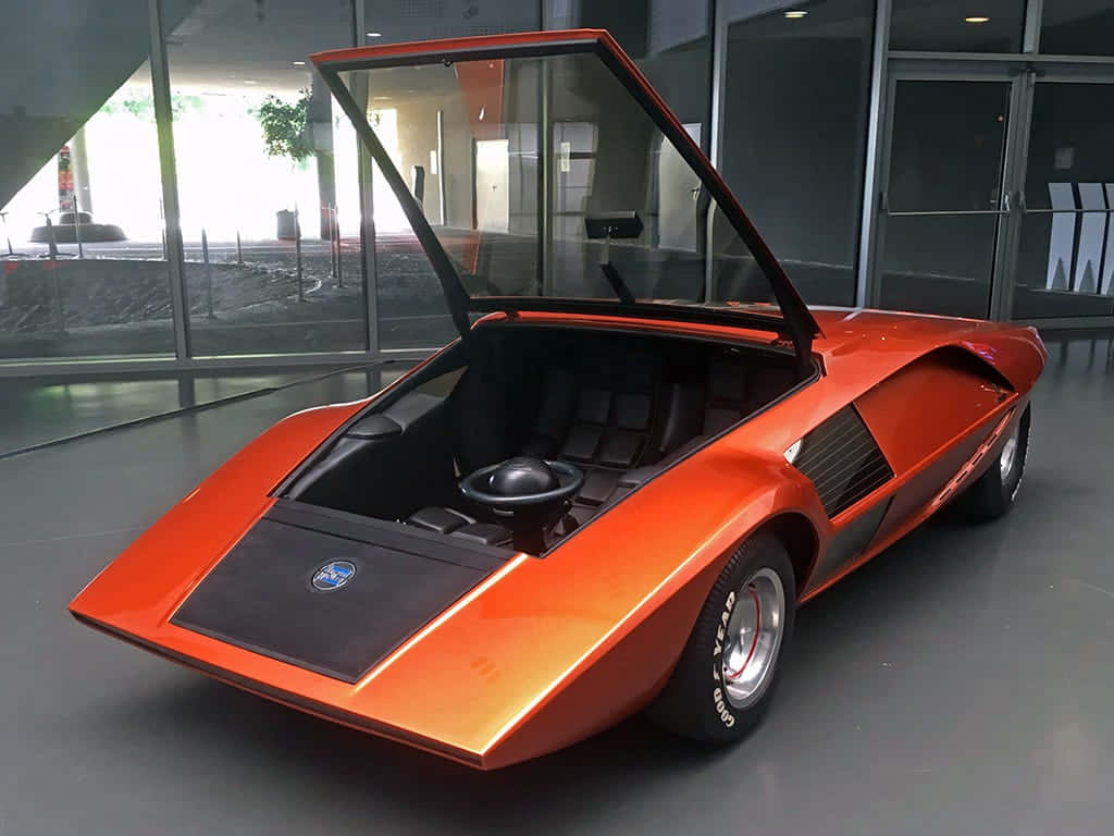 Lancia Stratos Klassisk Oransje Sportsbil Bakgrunnsbildet