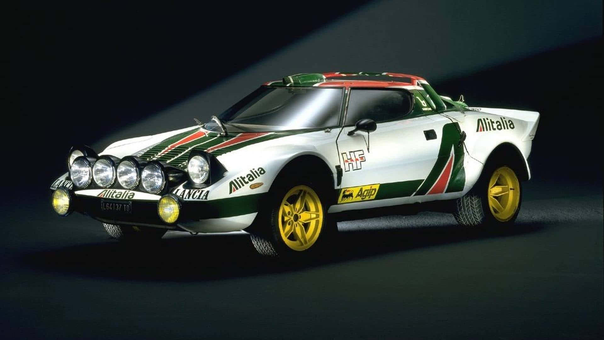 Lancia Stratos Rally Auto Alitalia Livery Achtergrond