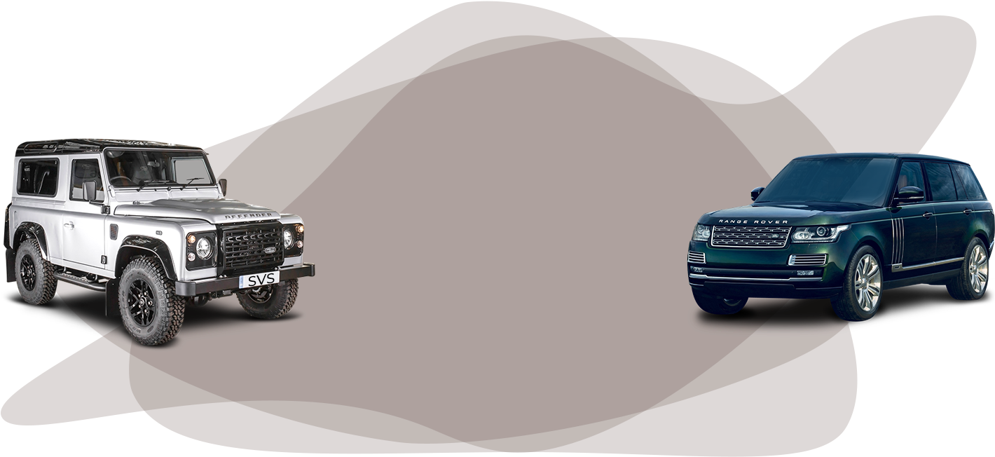 Land Rover Defenderand Range Rover Comparison PNG