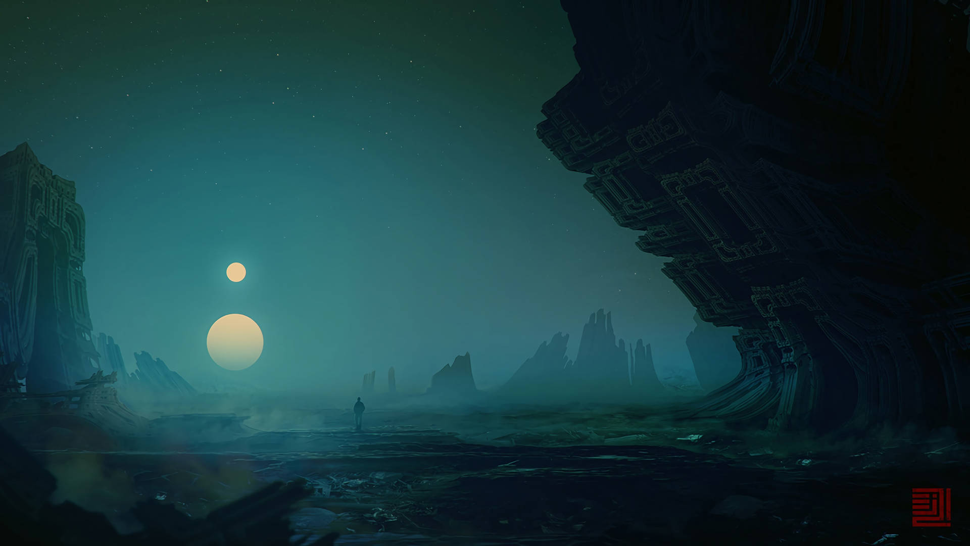 Landscape Of Alien Planet Wallpaper