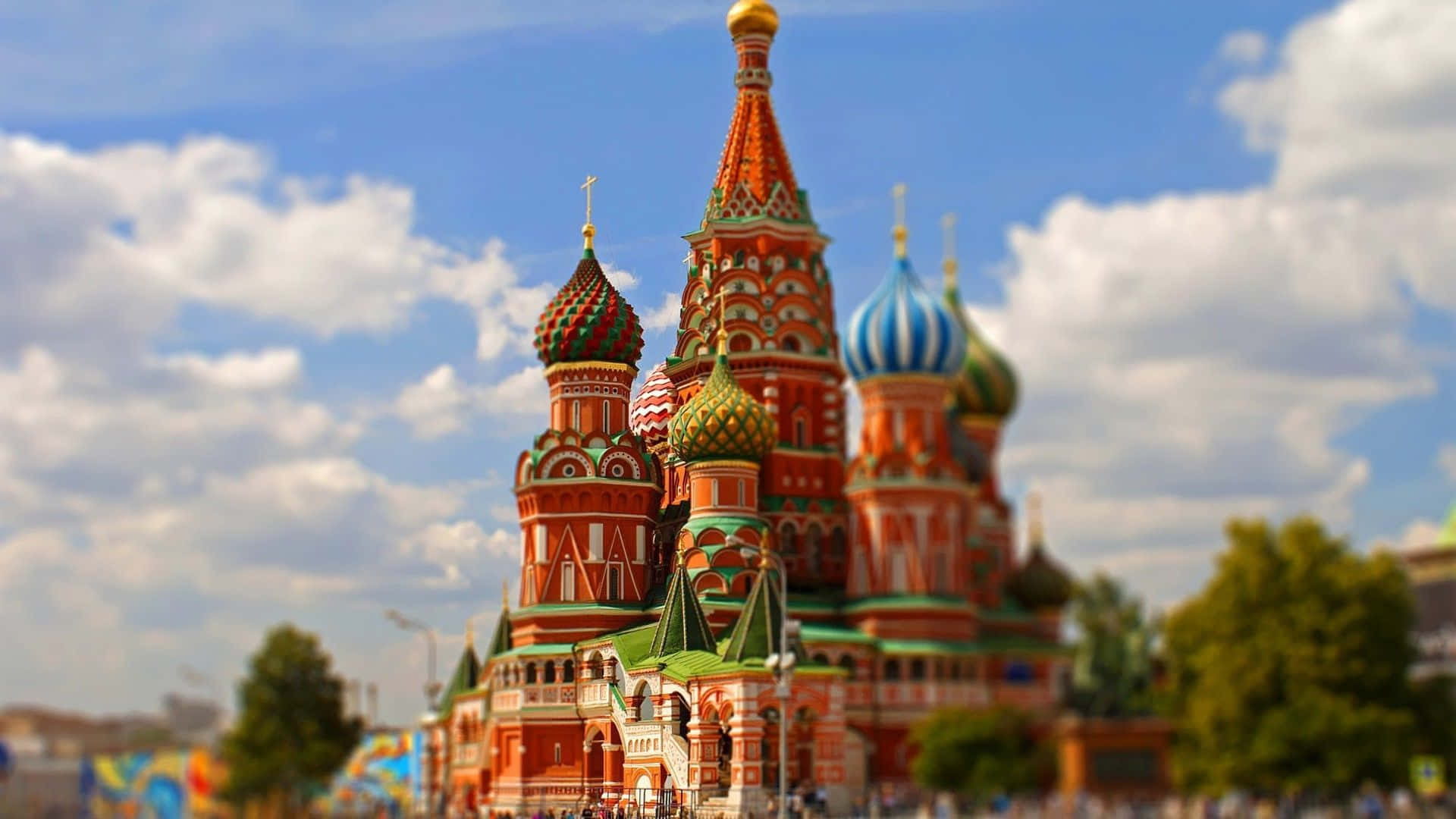 Landskapetav Moskvas Röda Torg Kreml. Wallpaper