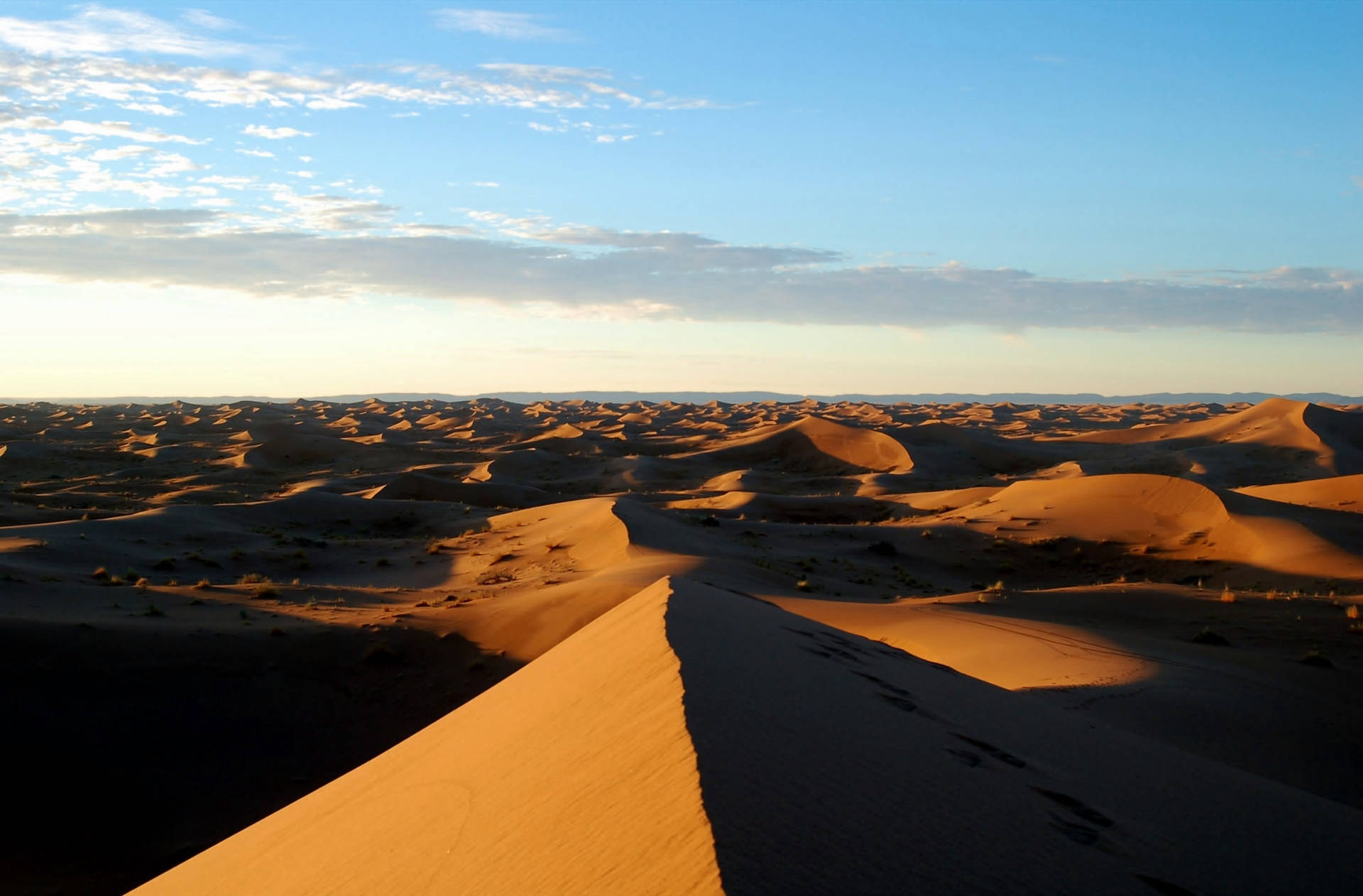 Landschaftlichebildschirmschoner Des Sahara-wüstenlands Wallpaper