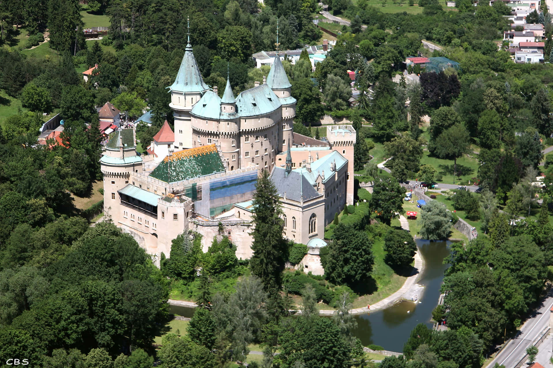 Landscape Surrounding Bojnice Castle Desktop Wallpaper