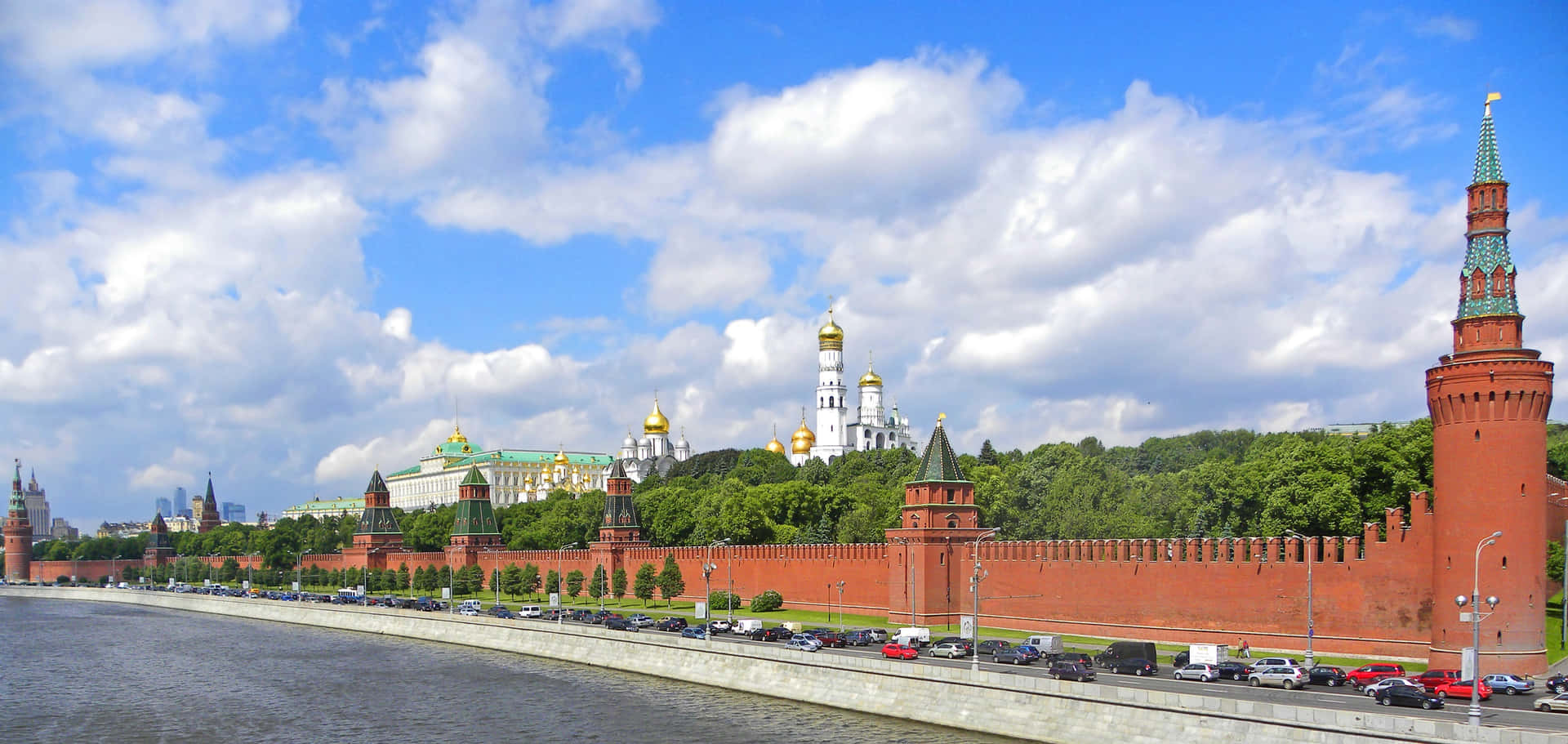 Landscape View Moscow Kremlin Wallpaper