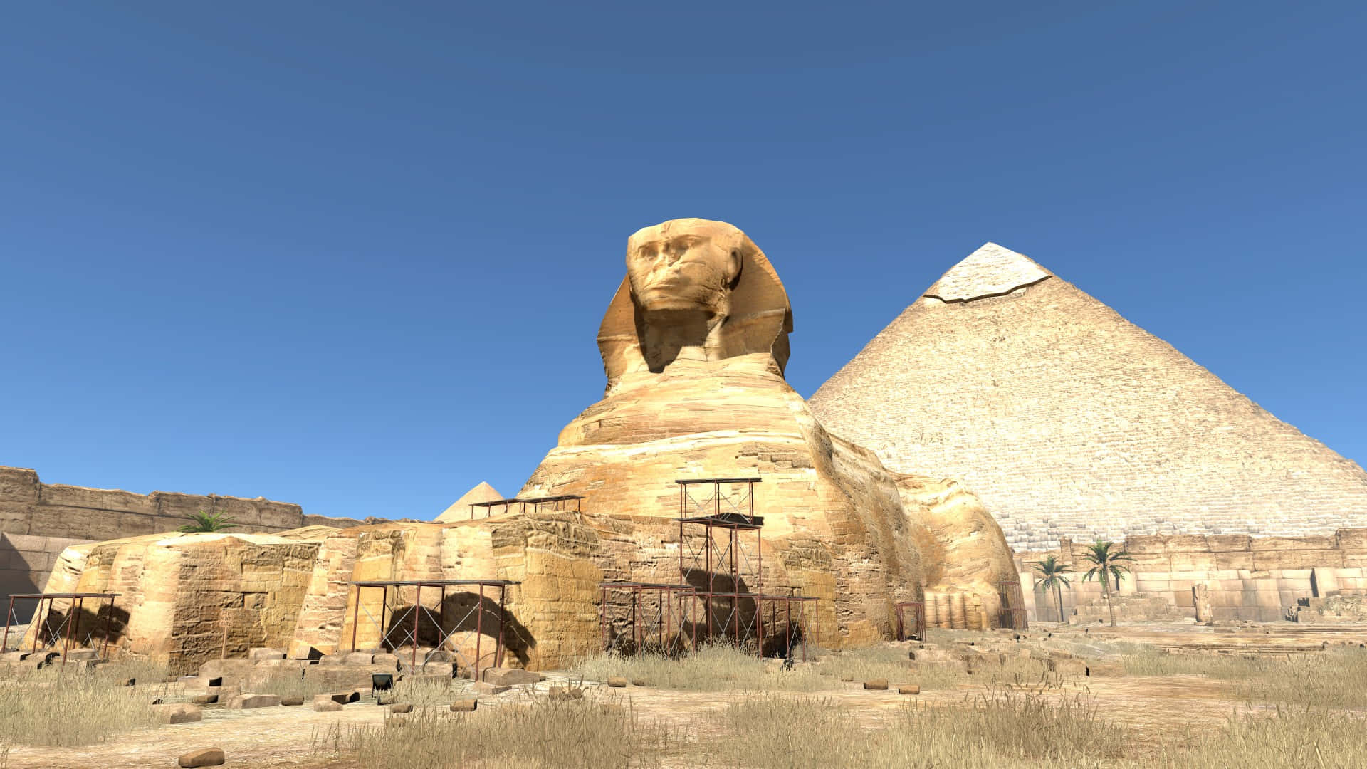 Landscape Wallpaper Background Of The Great Sphinx Wallpaper