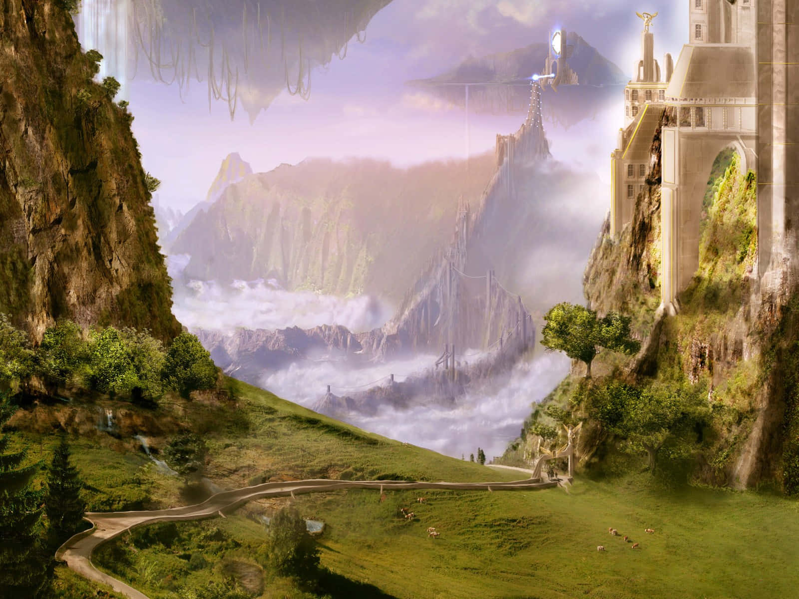 Landscape With A Castle Cliff Oil Painting Picture