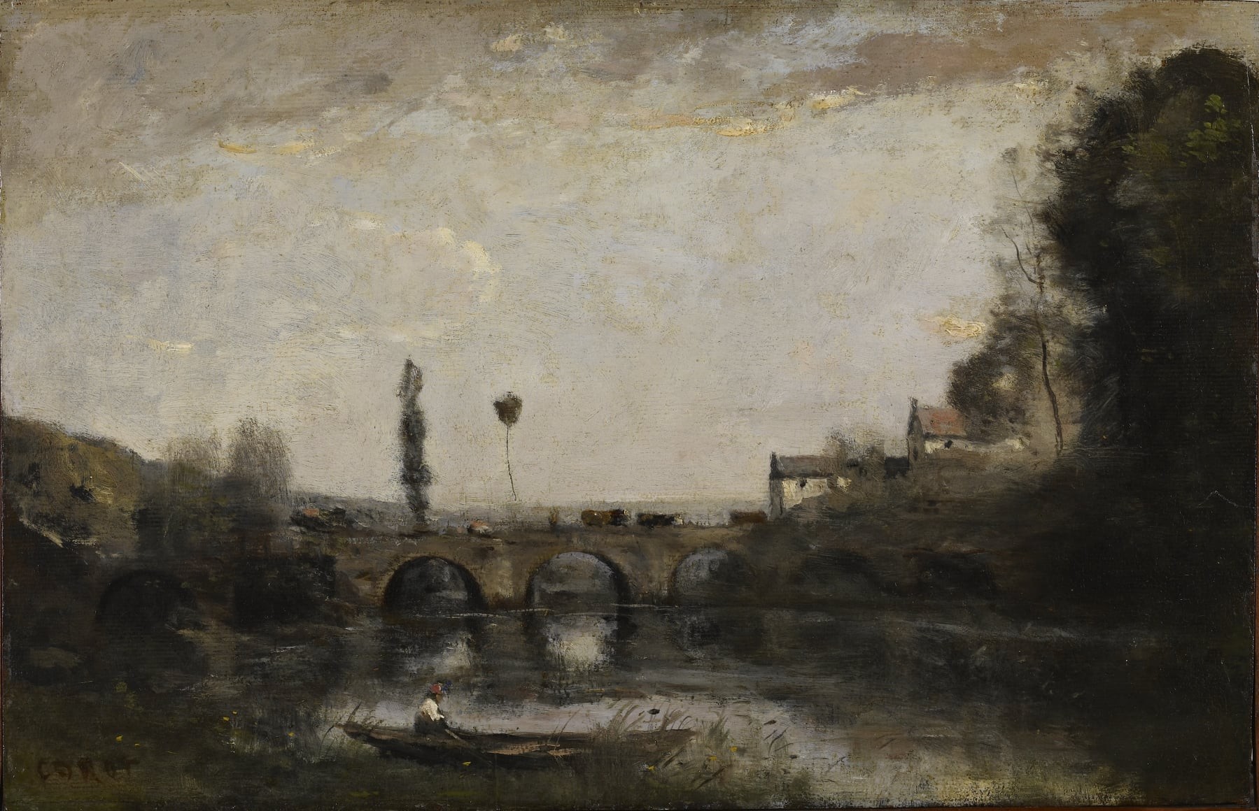 Landscape with Bridge Wallpaper