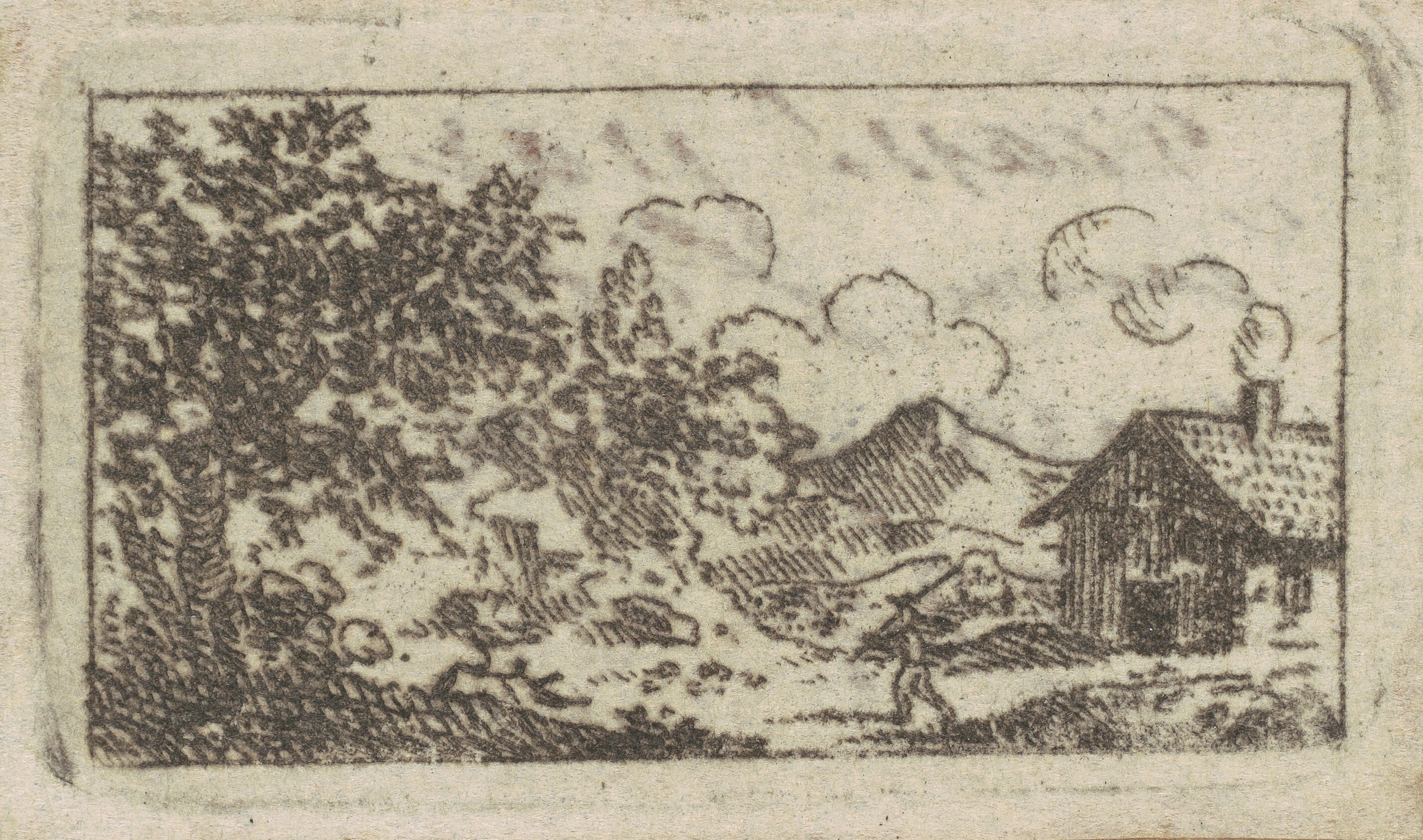 Landscape with House Wallpaper