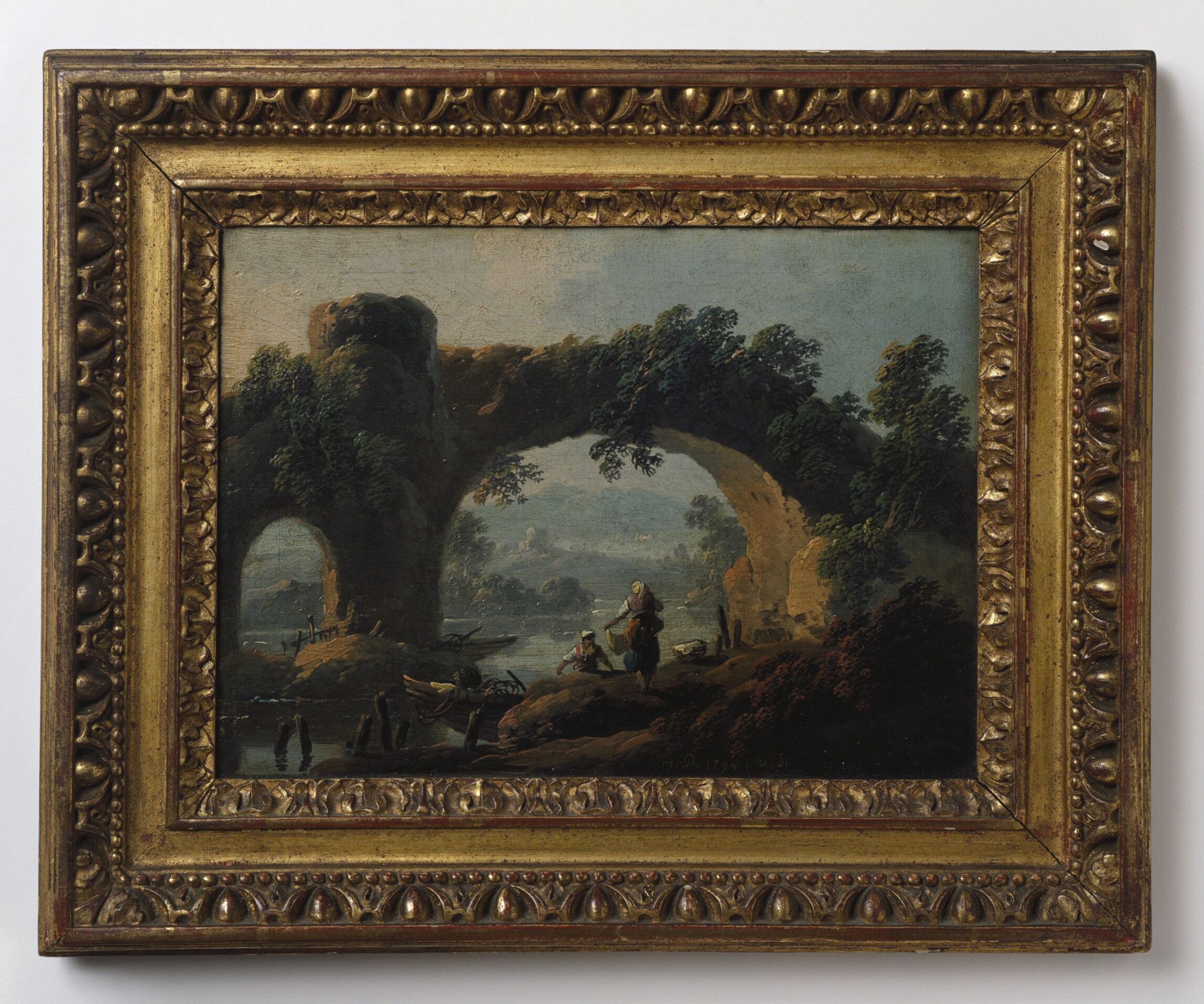 Landscape with Rustic Figures Wallpaper