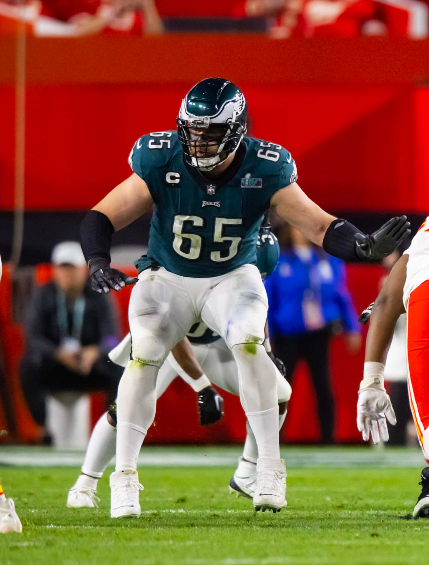 Lane Johnson Philadelphia Eagles Game Stance Wallpaper