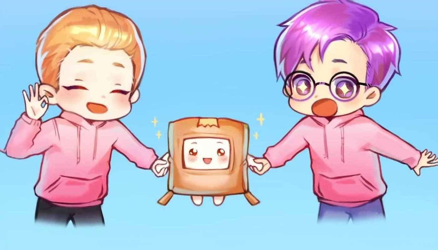 Lankybox Boxy Animated Adam And Justin