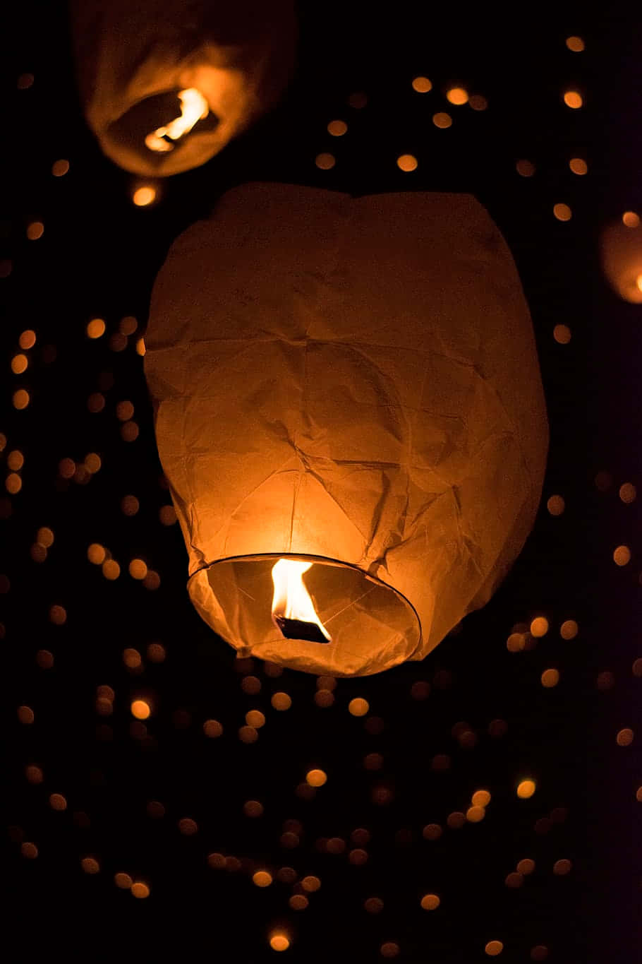 Illuminated Lantern in the Dark