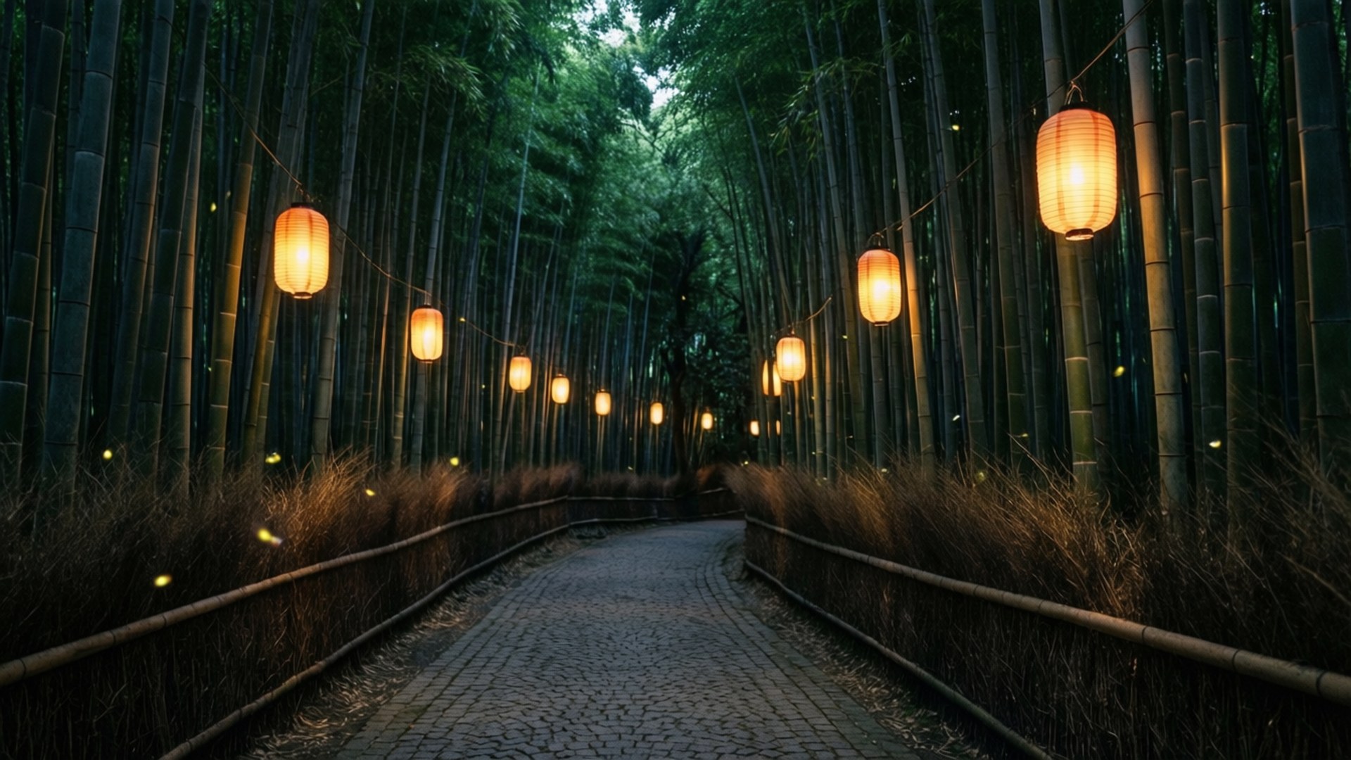Lantern Bamboo Path Taustakuvat