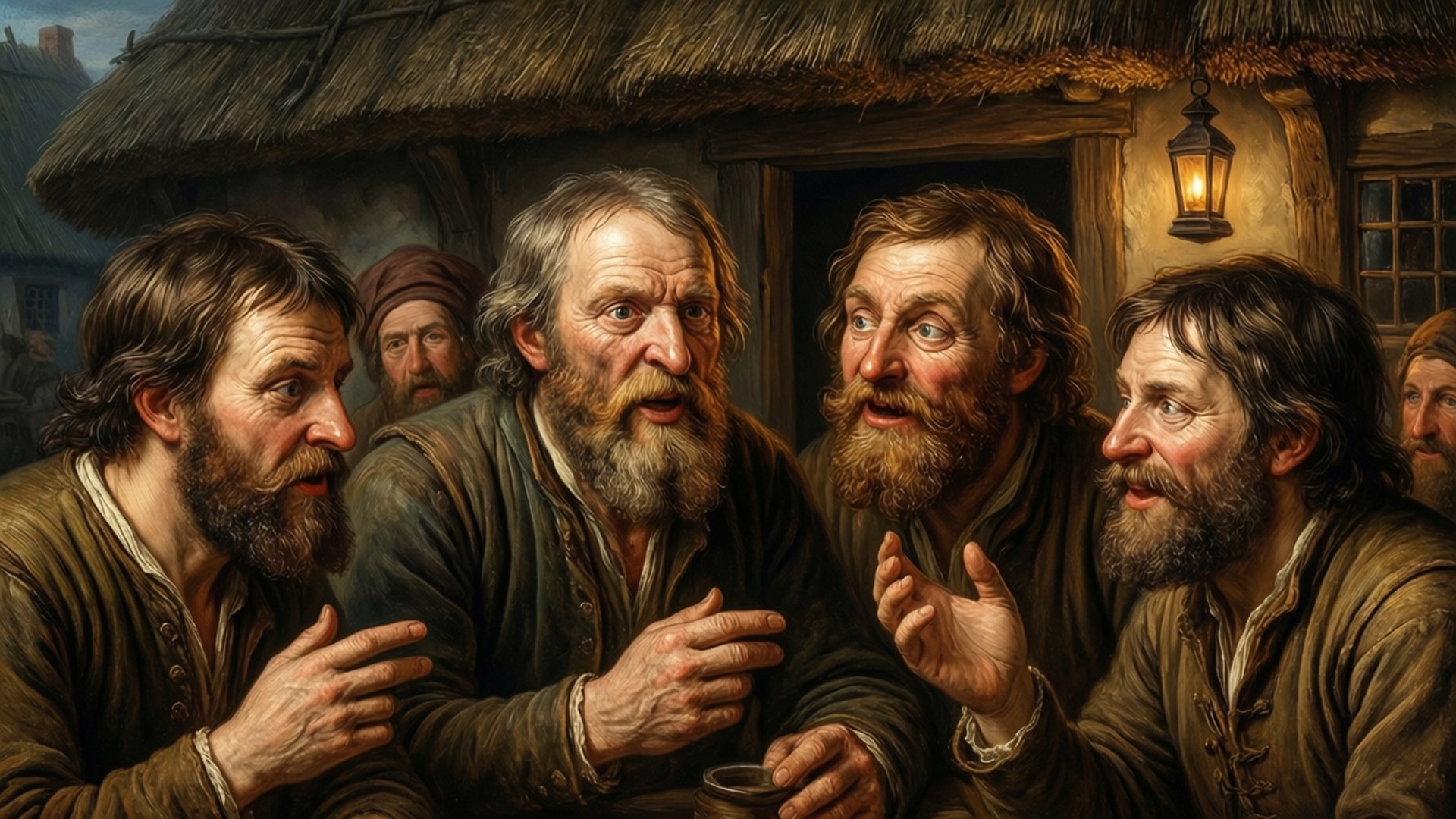 Conversation à la Lanterne Fonds d'écran