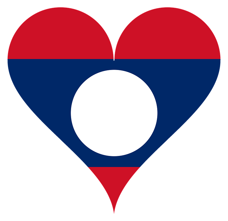 Laos Love Patriotism Graphic PNG