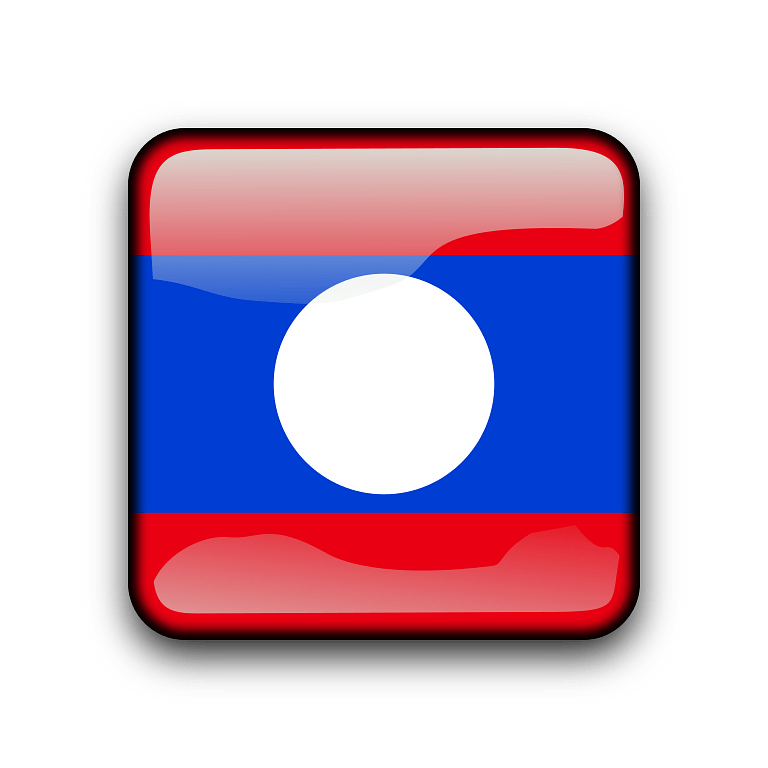 Laos National Flag Icon PNG