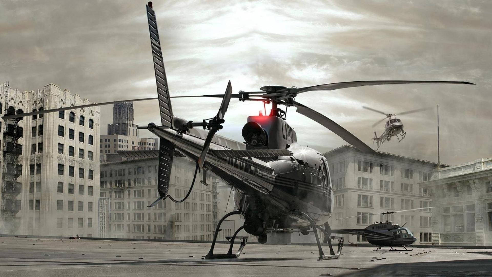 Lapd Fleet Helicopter 4k Wallpaper