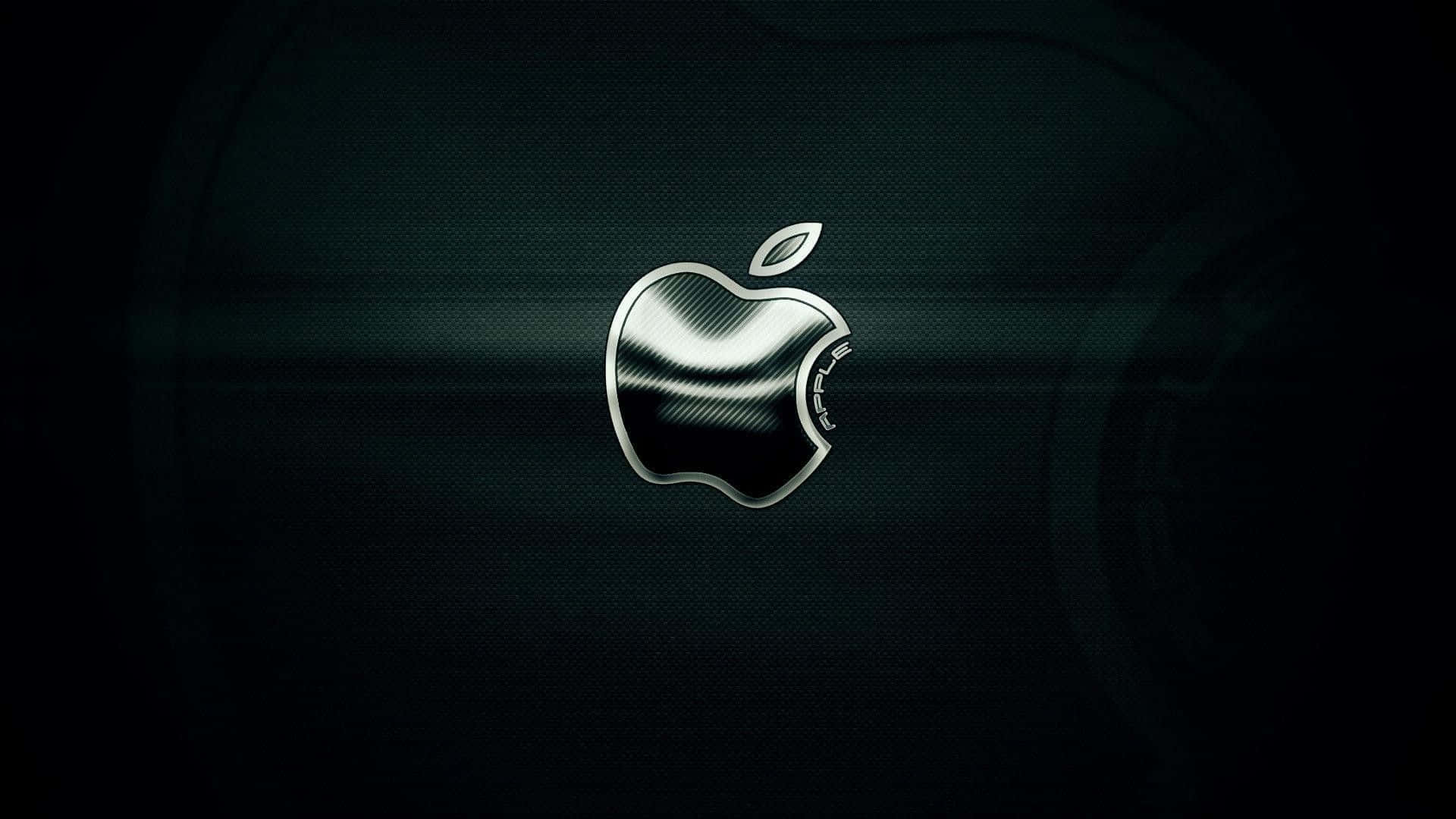 Laptop Metallic Apple Logo Wallpaper