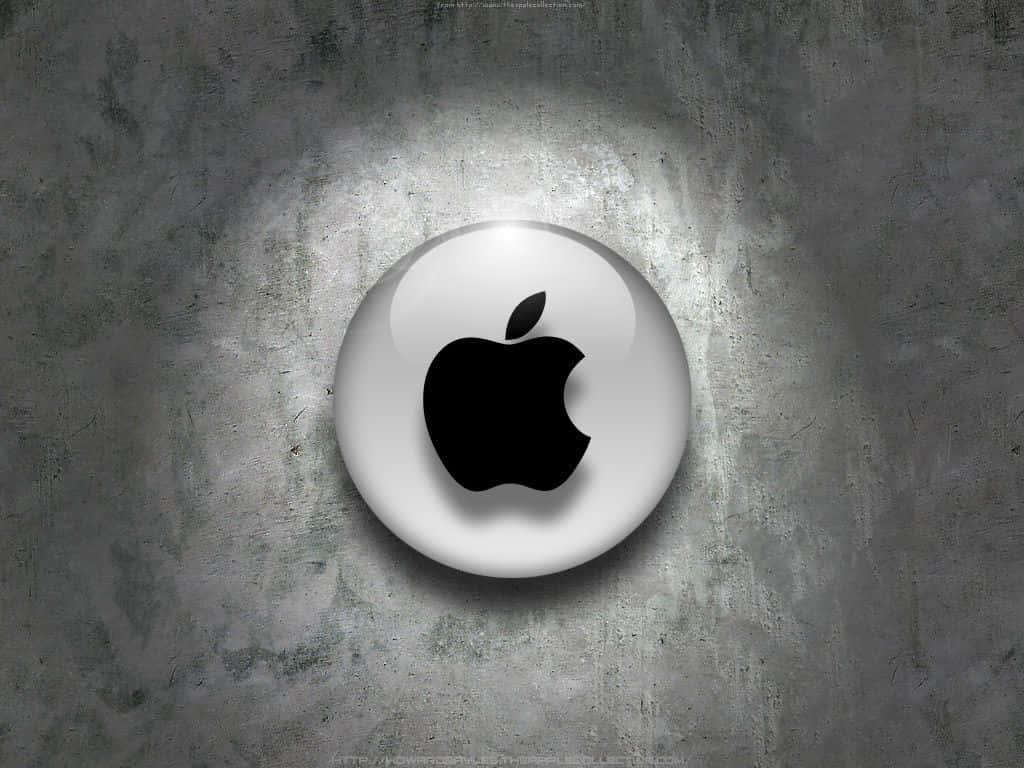 Laptopmit Stein Apple Logo. Wallpaper