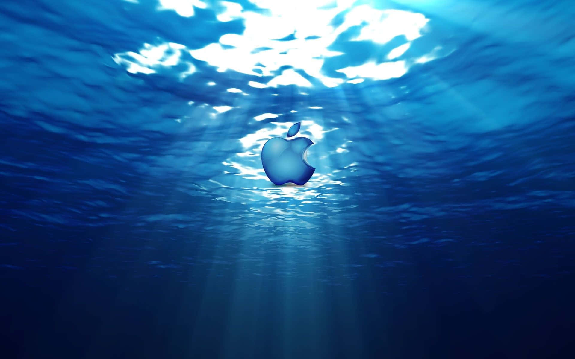 Fondode Pantalla Con El Logo De Apple Debajo Del Agua. Fondo de pantalla