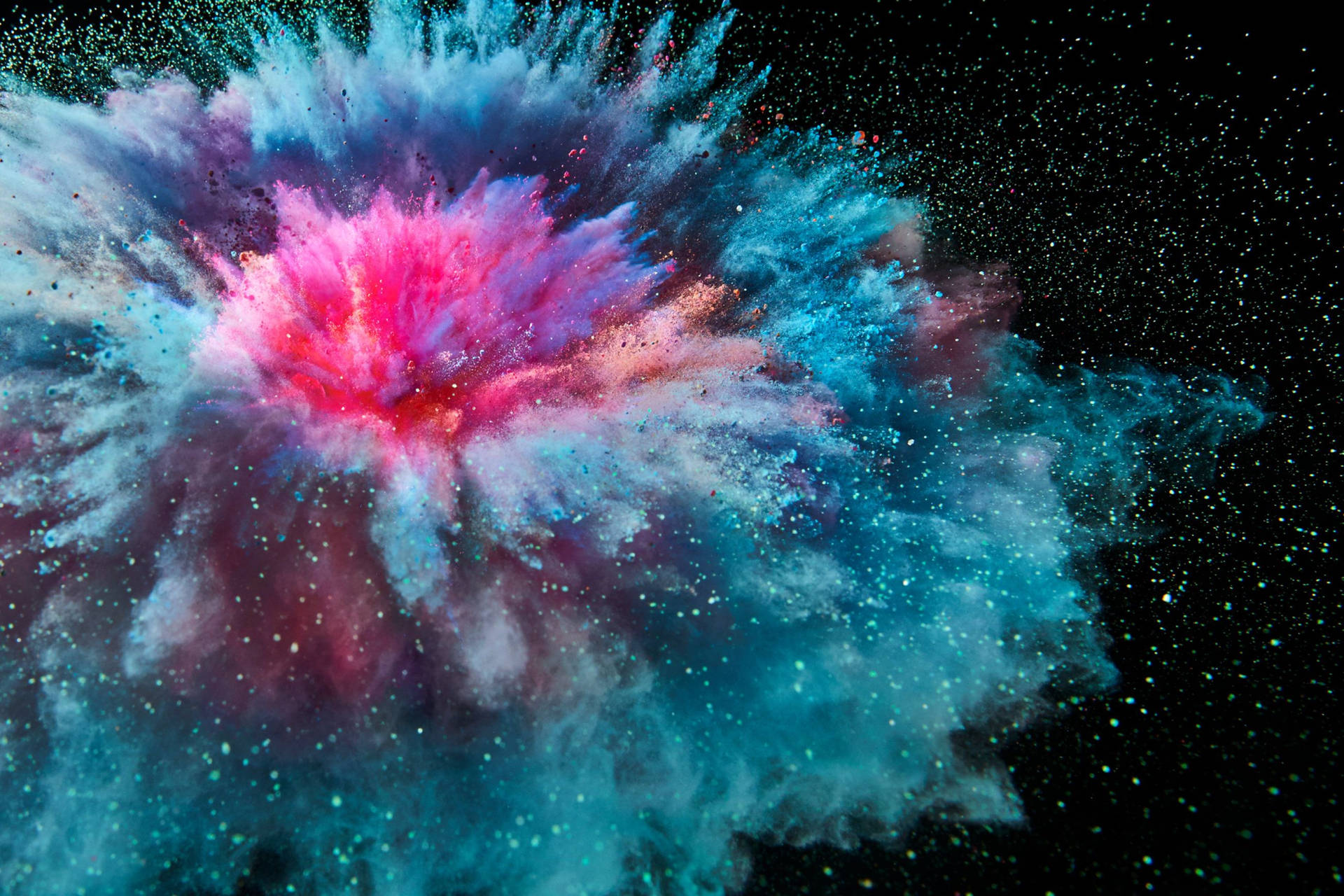 Laptop Galaxy Color Explosion Wallpaper