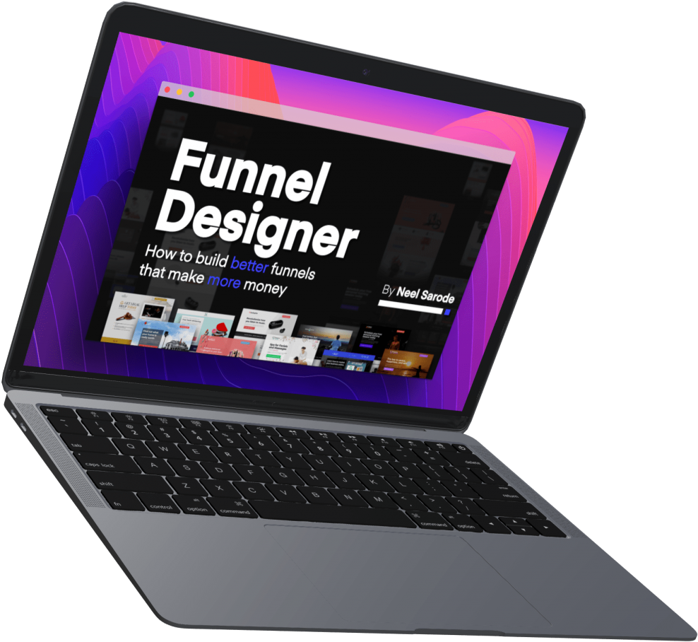 Laptop Mockup Funnel Designer PNG