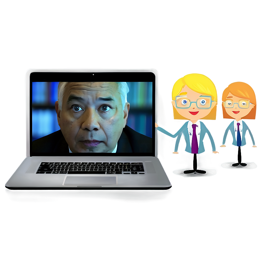 Laptop Video Conference Png 4 PNG