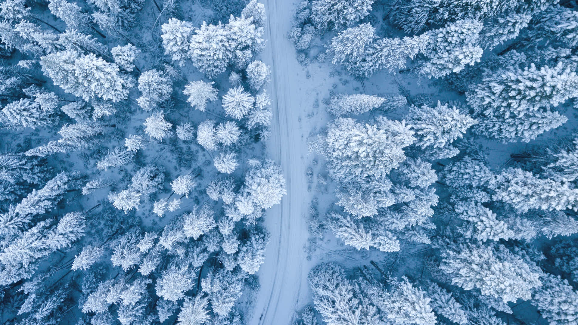 Aerial View Winter For Laptop Wallpaper