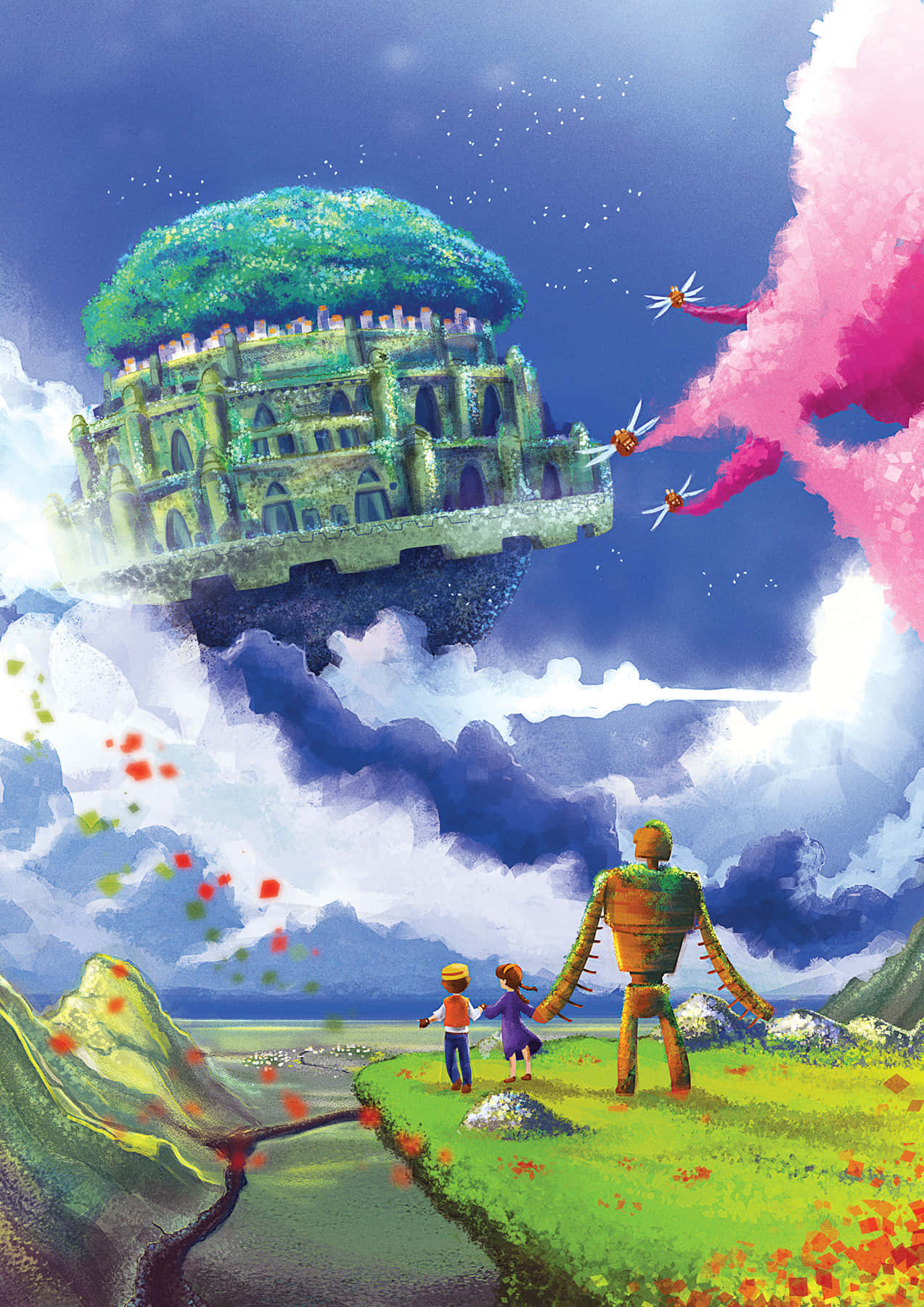 "Embark On An Epic Adventure To Laputa Castle In The Sky" Wallpaper