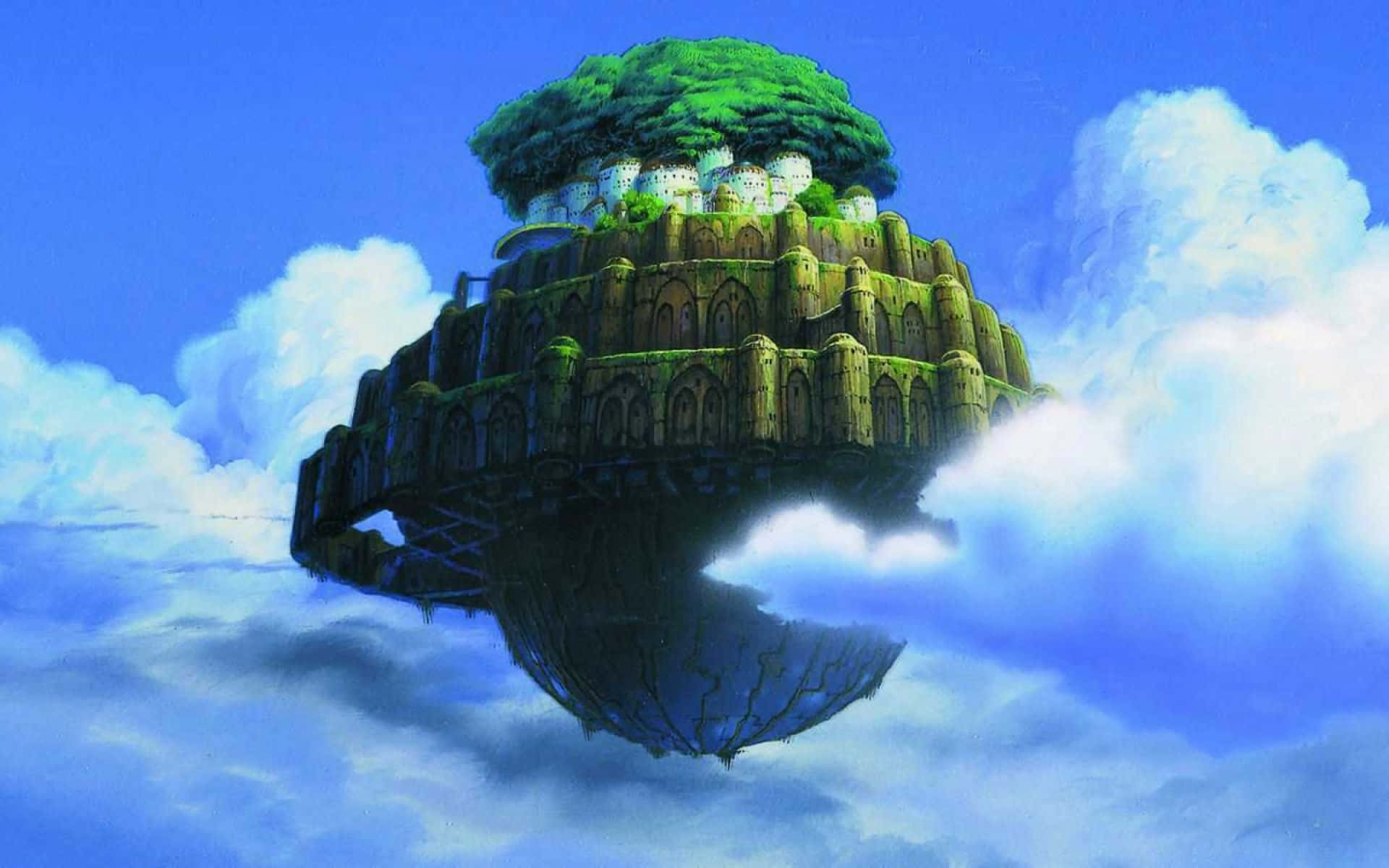 "Stunning mountain scenery from Laputa: Castle In The Sky" Wallpaper