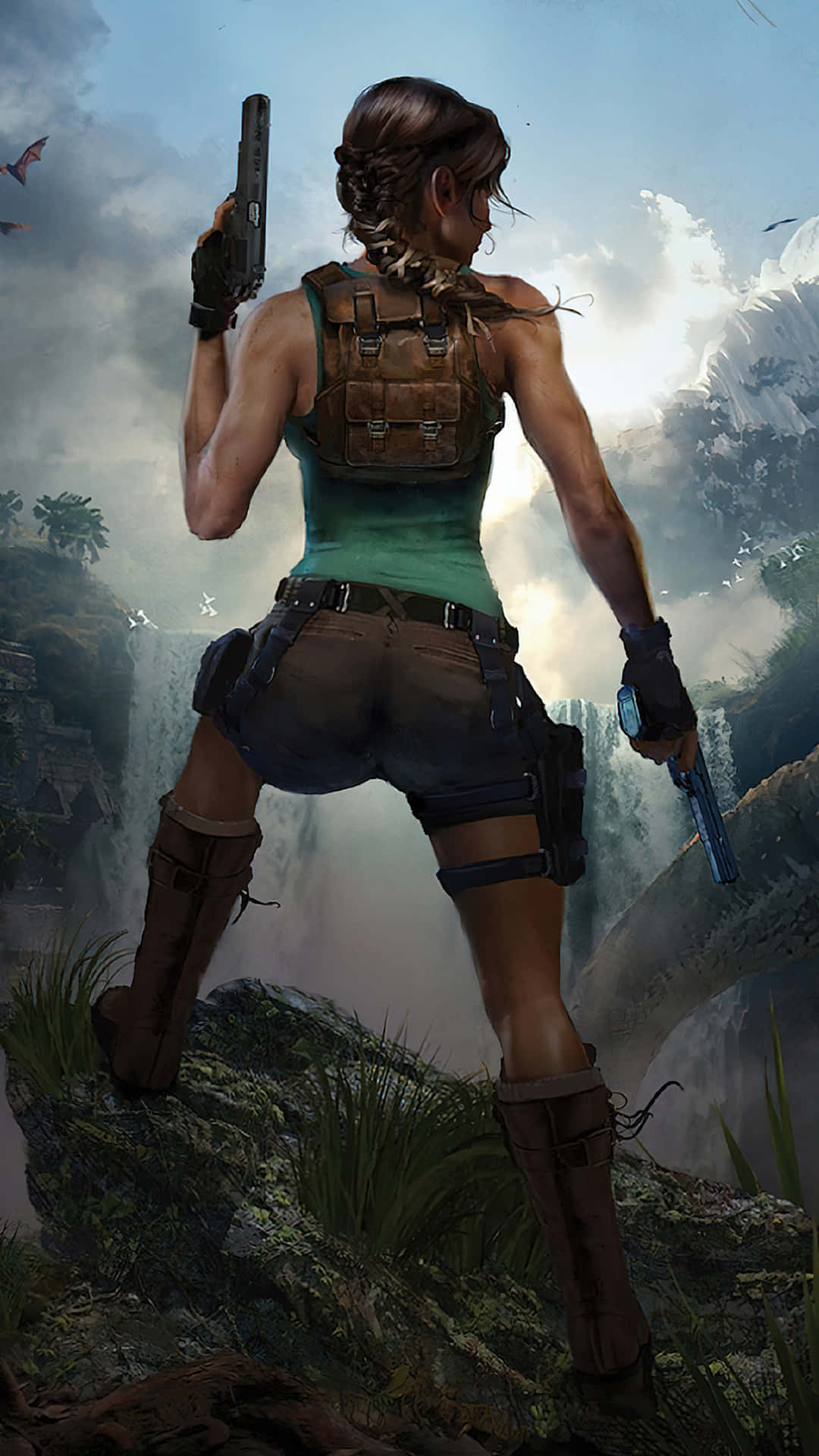 Lara Croft Adventure Stance Wallpaper
