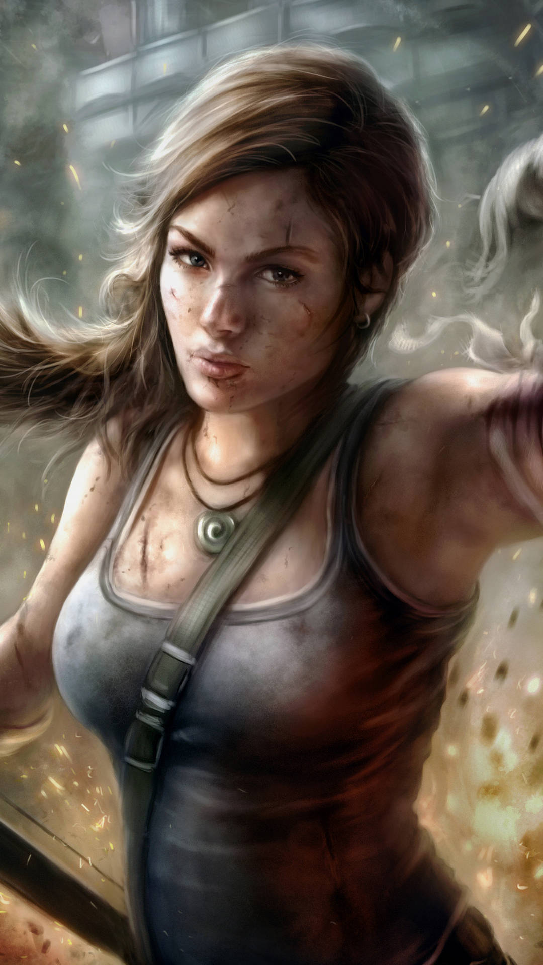 Lara Croft Blond Tomb Raider Iphone baggrund. Wallpaper