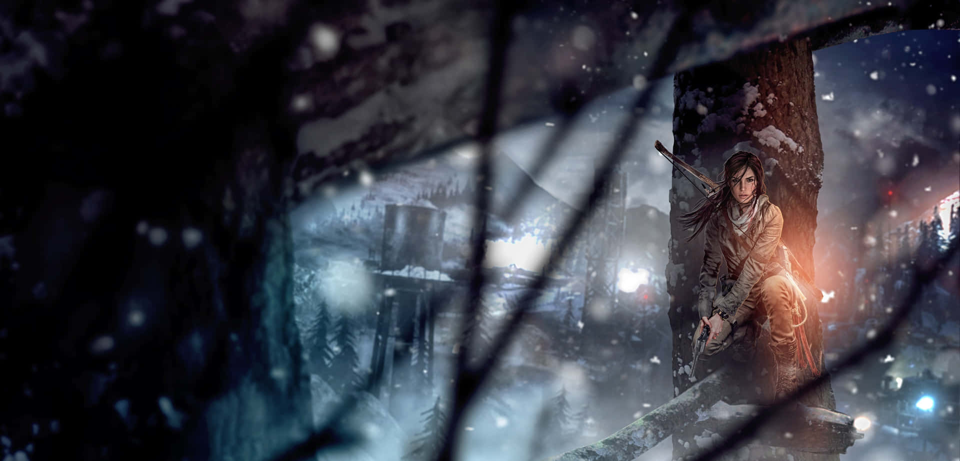 Lara Croft Exploring Ancient Catacombs In Rise Of The Tomb Raider.