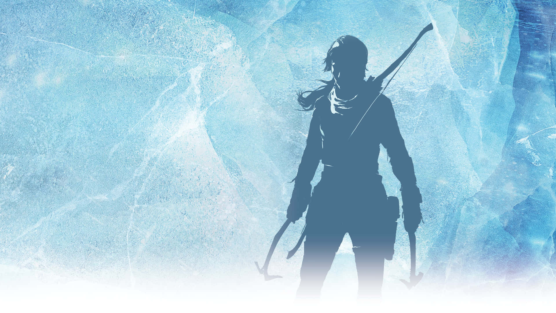 Lara Croft Ice Cave Silhouette Wallpaper